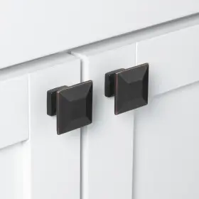 Gliderite 849376011094 1.375-inch Oil-rubbed Bronze Square Cabinet Knobs Brown #3