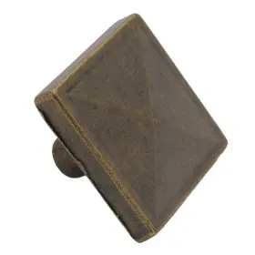 Gliderite 849376011117 1.125-inch Antique Brass Classic Square Pyramid Finish