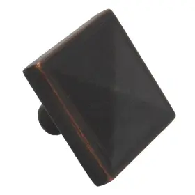 Gliderite 849376011124 1.125-inch Oil-rubbed Bronze Classic Square Brown