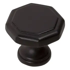 Gliderite 849376011193 1.125-inch Matte Black Octagon Cabinet Knobs Pack #2