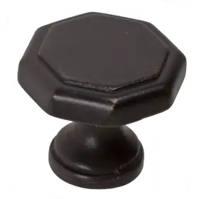 Gliderite 849376011209 1.125-inch Oil-rubbed Bronze Octagon Cabinet Knobs Oil Rubbed #2