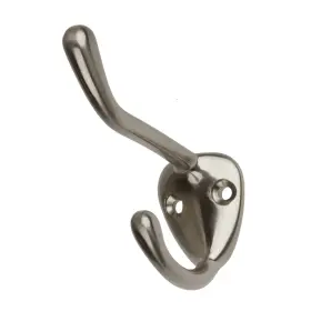 Gliderite 849376011575 Satin Nickel Double Robe And Coat Hooks Pack Of Grey #2