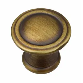 Gliderite 849376011605 1.25-inch Antique Brass Round Deco Cabinet Knobs Gold #2