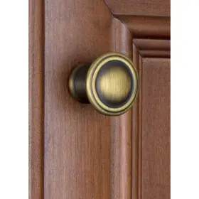Gliderite 849376011605 1.25-inch Antique Brass Round Deco Cabinet Knobs Gold #3