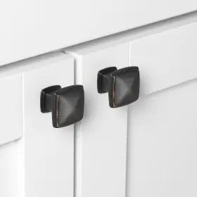 Gliderite 849376011681 1.25-inch Oil Rubbed Bronze Square Deco Cabinet Brown #3