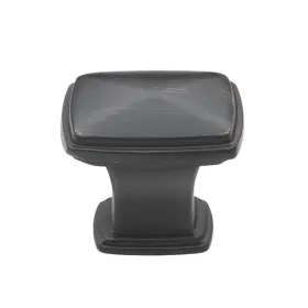 Gliderite 849376011681 1.25-inch Oil Rubbed Bronze Square Deco Cabinet Brown