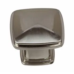 Gliderite 849376011704 1.25-inch Satin Nickel Square Deco Cabinet Knobs Grey