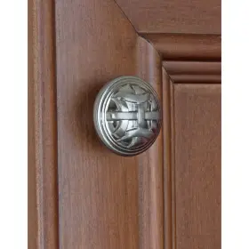Gliderite 849376011926 1.25-inch Satin Nickel Round Braided Cabinet Knobs Grey #3