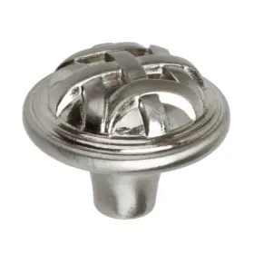 Gliderite 849376011926 1.25-inch Satin Nickel Round Braided Cabinet Knobs Grey