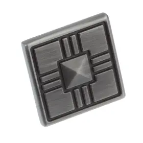 Gliderite 849376011988 1.25-inch Craftsman Series Satin Pewter Square #2