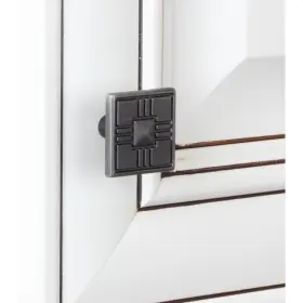 Gliderite 849376011988 1.25-inch Craftsman Series Satin Pewter Square #3