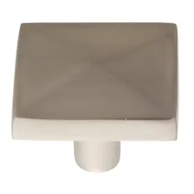 Gliderite 849376012701 1.125-inch Satin Nickel Classic Square Pyramid