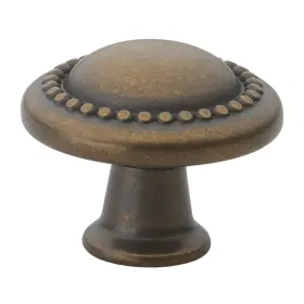 Gliderite 849376012718 1.25 Inch Antique Brass Round Beaded Cabinet Knobs Pack