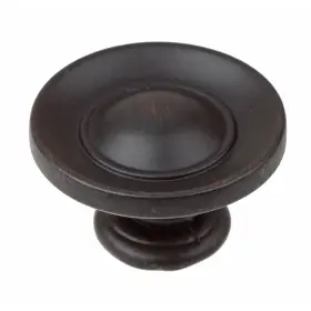 Gliderite 849376012794 1-inch Oil Rubbed Bronze Small Round Ring Button Finish