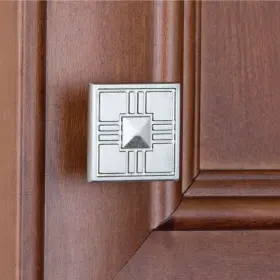 Gliderite 849376013784 1.25-inch Craftsman Series Satin Nickel Square Grey #3