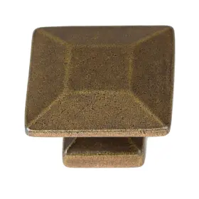 Gliderite 849376014040 1.375-inch Antique Brass Square Cabinet Knobs Finish