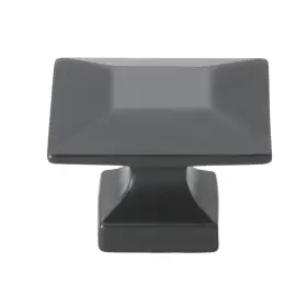 Gliderite 849376014057 1.375-inch Matte Black Square Cabinet Knobs Pack