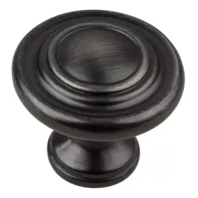 Gliderite 849376018055 1.25-inch Satin Pewter Classic 3-ring Round Knobs Finish