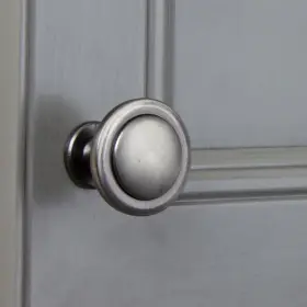 Gliderite 849376018277 1.25-inch Satin Pewter Classic Round Ring Cabinet Knob Pack Of 10 Or #3