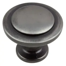 Gliderite 849376018277 1.25-inch Satin Pewter Classic Round Ring Cabinet Knob Pack Of 10 Or