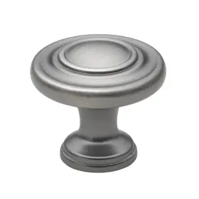 Gliderite 849376018505 1.25-inch Satin Pewter Classic 3-ring Round Knobs Finish