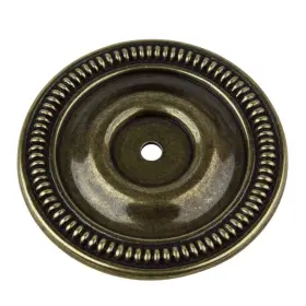 Gliderite 849376018932 2.5-inch Antique Brass Round Backplate #2