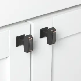 Gliderite 849376020065 Oil Rubbed Bronze Rectangle Deco Cabinet Knob #3