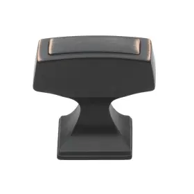Gliderite 849376020065 Oil Rubbed Bronze Rectangle Deco Cabinet Knob