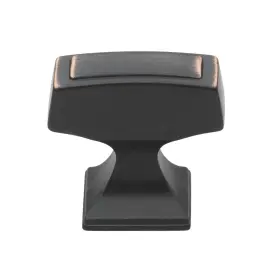 Gliderite 849376020072 Oil Rubbed Bronze Rectangle Deco Cabinet Knob