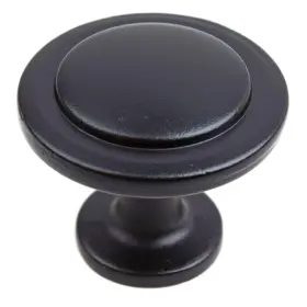 Gliderite 849376020836 1.25-inch Matte Black Classic Round Ring Cabinet