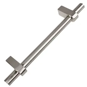 Gliderite 849376024971 4.25-inch Cc Satin Nickel Euro T-bar Cabinet Silver