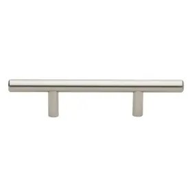 Gliderite 849376032778 3-inch Cc 6-inch Long Solid Steel Thick Bar Handle Stainless Fin