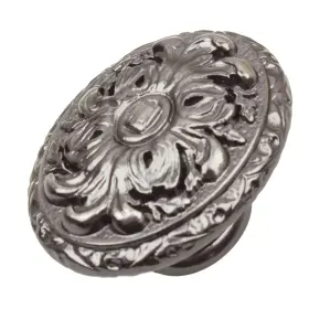 Gliderite 849376035922 2-inch Old World Ornate Oval Brushed Pewter Mini Large #2