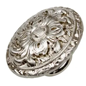Gliderite 849376036035 2-inch Old World Ornate Oval Satin Nickel Cabinet Finish
