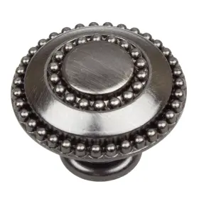 Gliderite 849376036523 1.375-inch Round Double-ring Beaded Brushed Pewter Fin