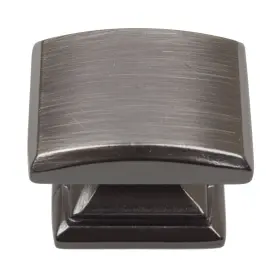 Gliderite 849376036738 1.25-inch Domed Convex Square Brushed Pewter #2