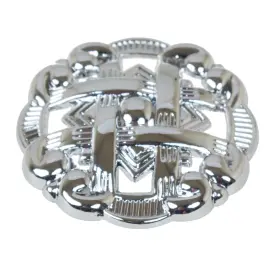 Gliderite 849376037575 1.375-inch Celtic Medallion Polished Chrome Finish