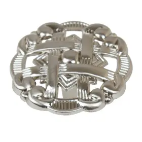 Gliderite 849376037629 1.375-inch Celtic Medallion Satin Nickel Cabinet Grey