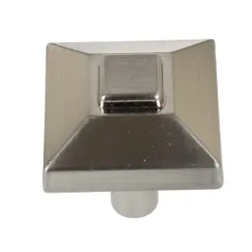 Gliderite 849376037827 0.875-inch Square Pyramid Satin Nickel Cabinet Finish #2