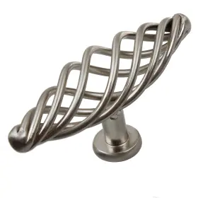 Gliderite 849376045693 3.875-inch Satin Nickel Oversized Birdcage Cabinet Finish
