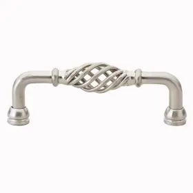 Gliderite 849376046393 3.75-inch Cc Satin Nickel Fluted Birdcage Cabinet Finish Gliderite 849376046393 3.75-inch Cc Satin Nickel Fluted Birdcage Cabinet Finish