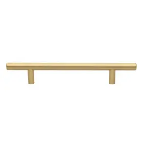 Gliderite 849376049479 5-inch Cc 7.375-inch Long Solid Satin Gold Cabinet Bar Pulls Pack