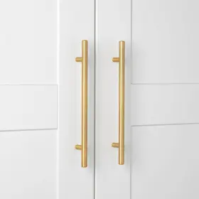 Gliderite 849376049530 6-5/16 Inch Cc Solid Satin Gold Cabinet Bar Pulls Finish #3