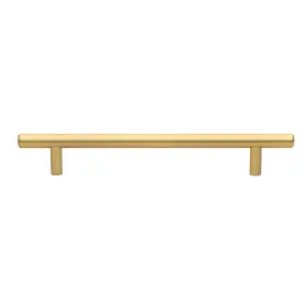 Gliderite 849376049530 6-5/16 Inch Cc Solid Satin Gold Cabinet Bar Pulls Finish