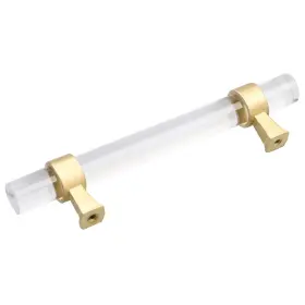 Gliderite 849376050543 3.75-inch Clear Acrylic Cabinet Pulls Satin Gold Finish #3