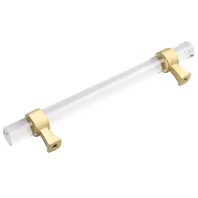 Gliderite 849376050598 5-inch Clear Acrylic Cabinet Pulls Satin Gold Pack Of 10 #3