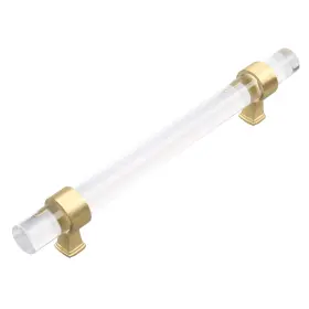Gliderite 849376050598 5-inch Clear Acrylic Cabinet Pulls Satin Gold Pack Of 10