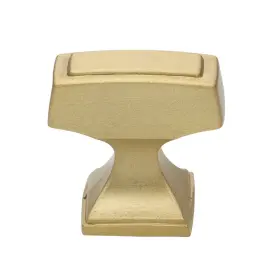 Gliderite 849376050901 Satin Gold Rectangle Deco Cabinet Knob Pack Of 25