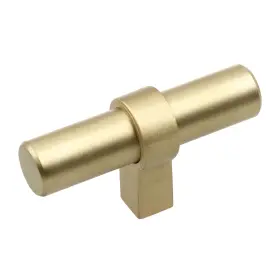 Gliderite 849376050994 2.25-inch Solid Satin Gold Euro Cabinet T-knob Finish