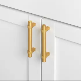 Gliderite 849376051052 3-inch Solid Satin Gold Euro Cabinet Bar Pulls Pack Of 25 #3